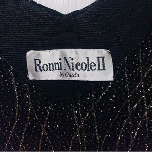 Ronni Nicole Black Dress with Gold Sparkle